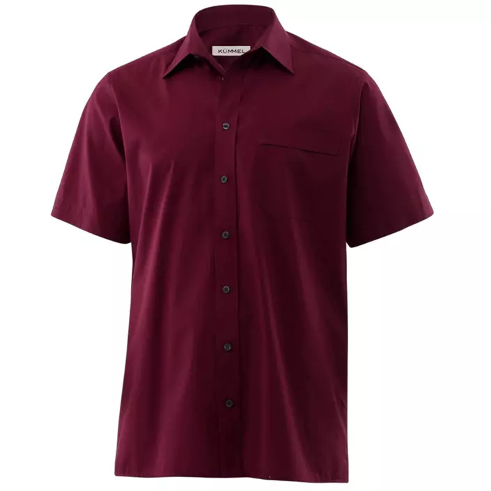 Kümmel George Classic fit  short-sleeved poplin shirt, Burgundy, large image number 0