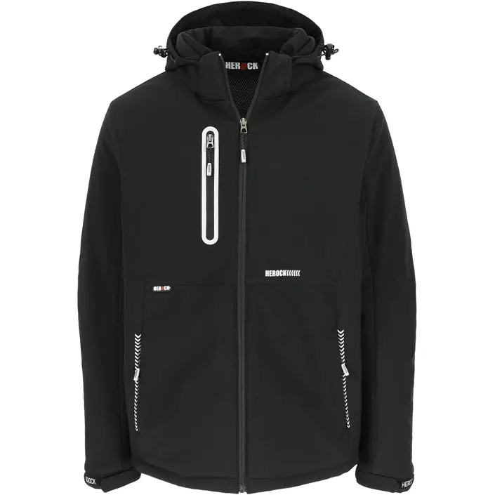 HEROCK Taris fodrad softshelljacka, Black, large image number 0