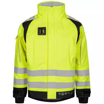 Lyngsøe rain jacket, Hi-vis Yellow/Black