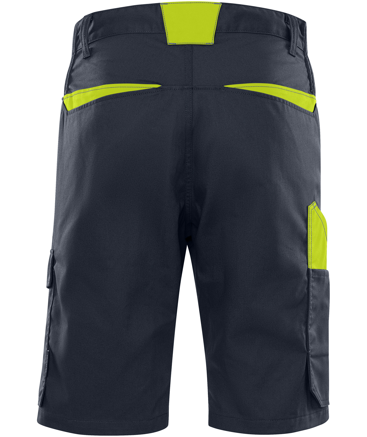 Fristads Green Shorts 2932 GWM, Dunkel Marine/Hi-Vis Gelb, large image number 2