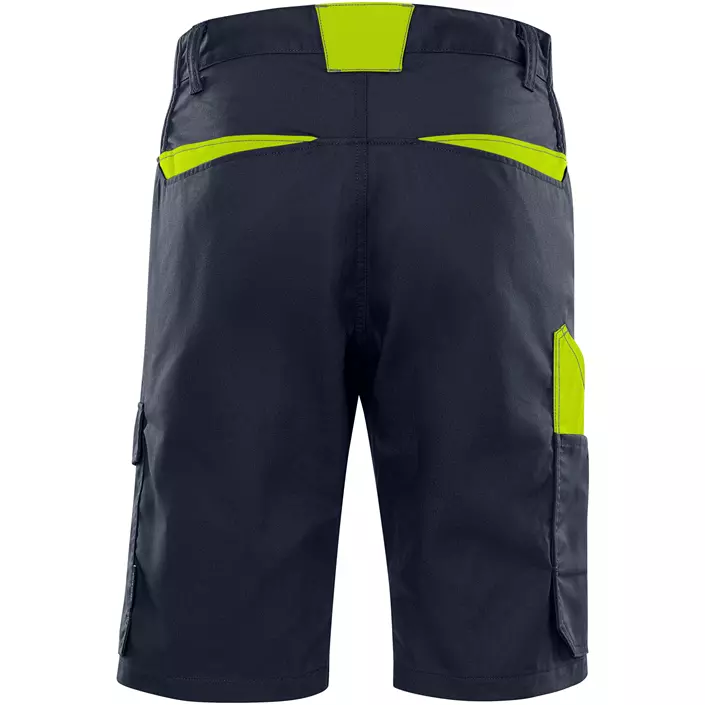 Fristads Green shorts 2932 GWM, Mørk Marine/Hi-Vis Gul, large image number 2