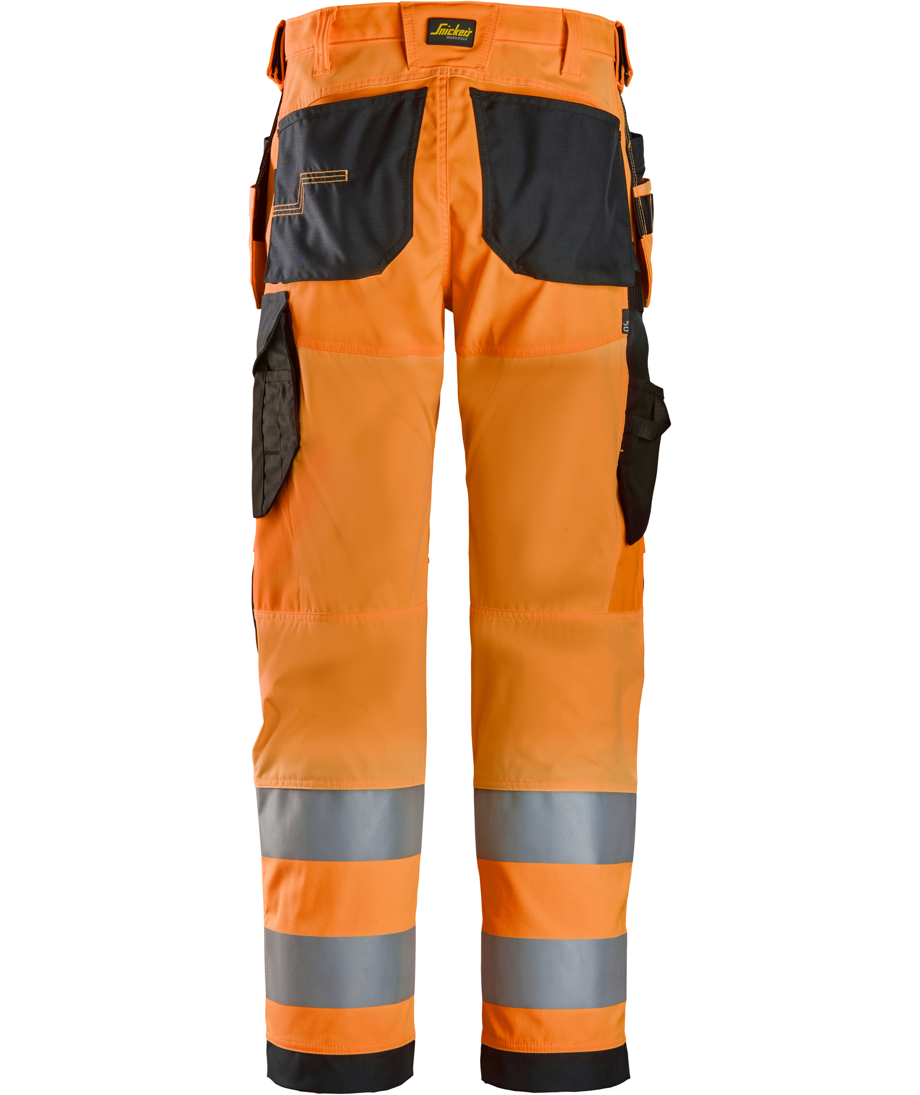Snickers hantverksbyxa 6238, Varsel Orange/Svart, large image number 1