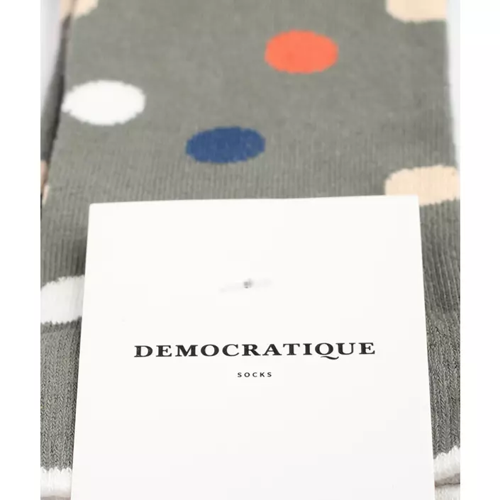 Democratique Originals DotCom strømper, Armygrøn/Blå, large image number 1