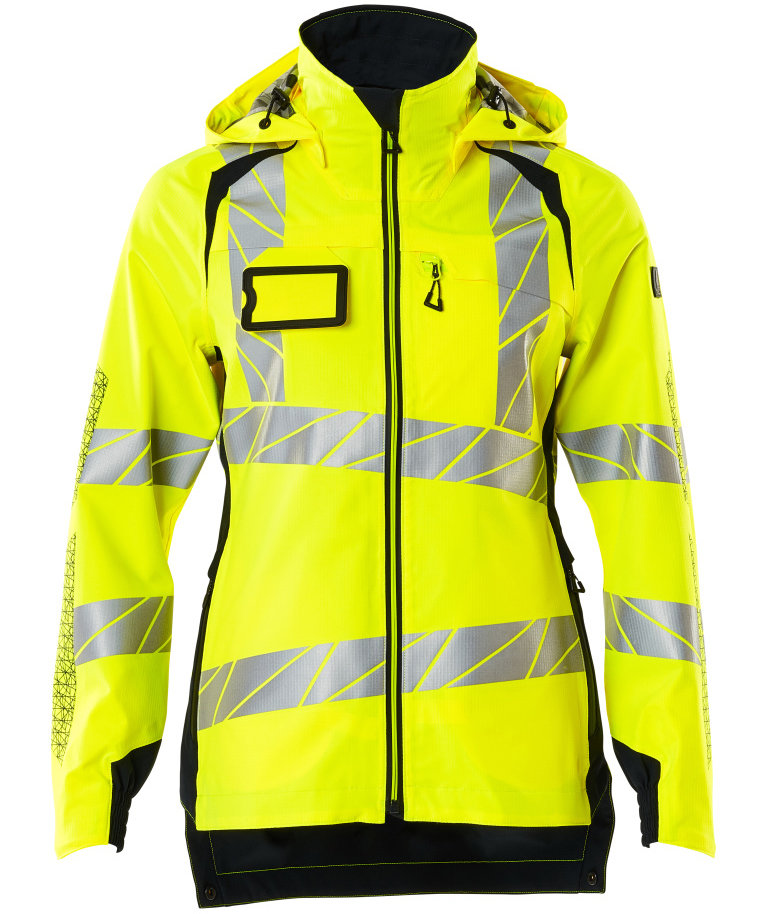Mascot Accelerate Safe women's shell jacket, Hi-Vis Yellow/Dark Marine