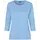 ID PRO Wear 3/4 sleeved women's T-shirt, Lightblue, Lightblue, swatch