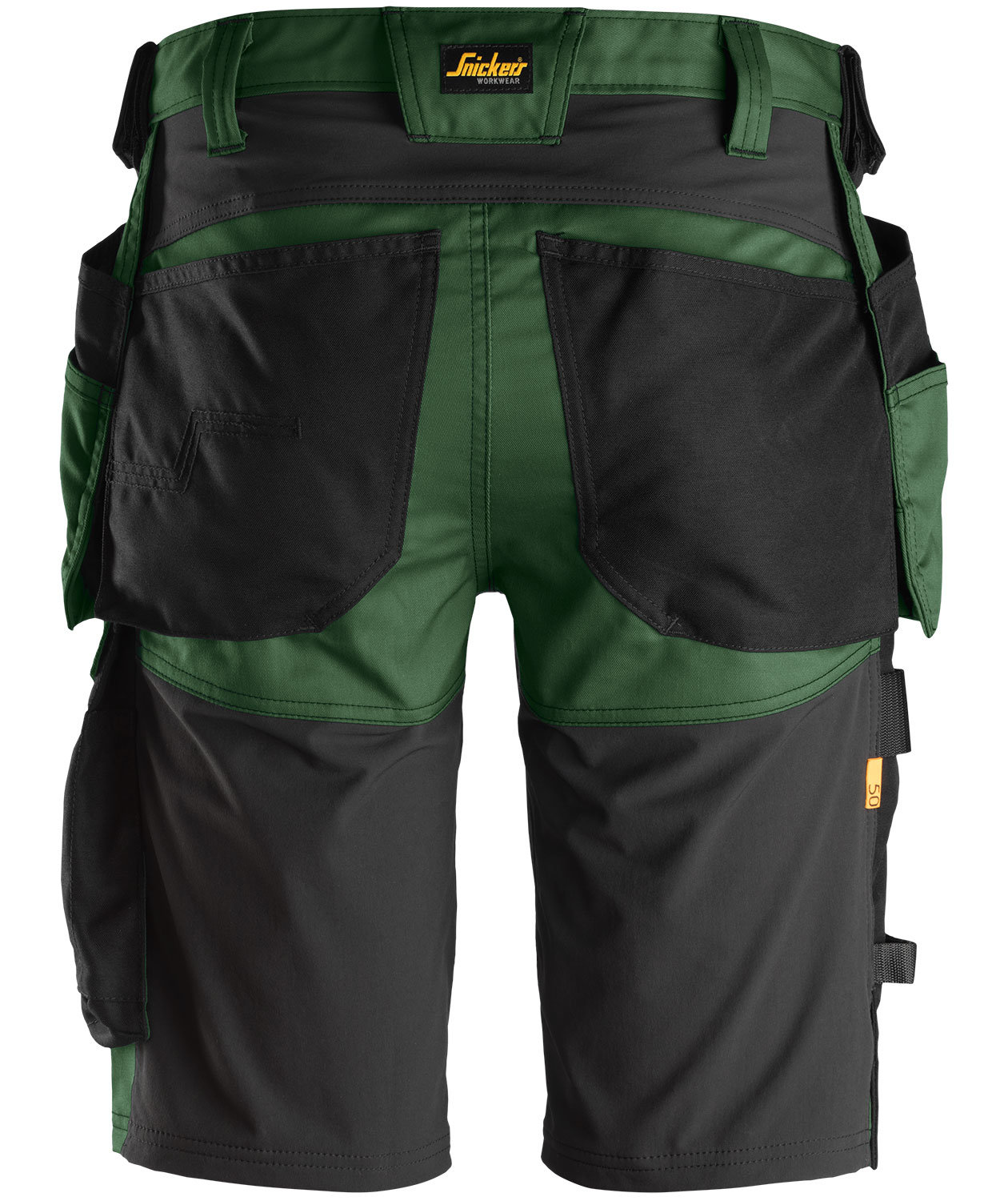 Snickers AllroundWork craftsman shorts 6141, Forest green/black