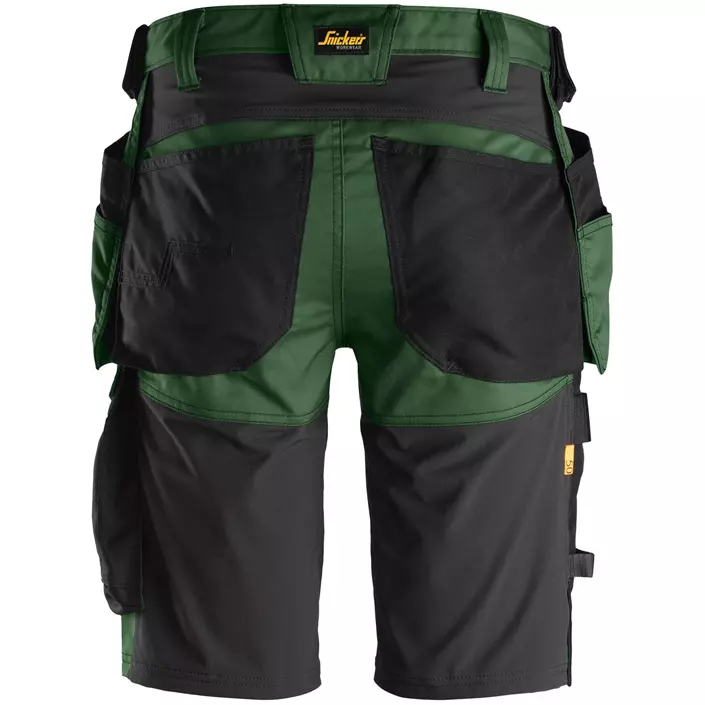 Snickers AllroundWork craftsman shorts 6141, Forest green/black, large image number 1
