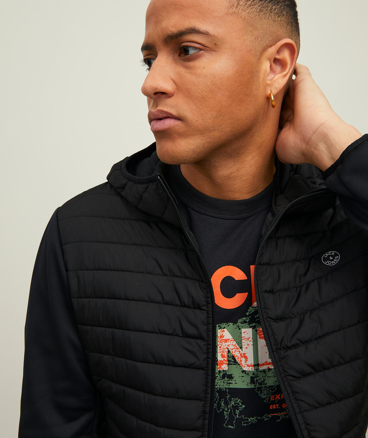 Jack & Jones JJEMULTI Quiltet jakke, Black, Black, large image number 6