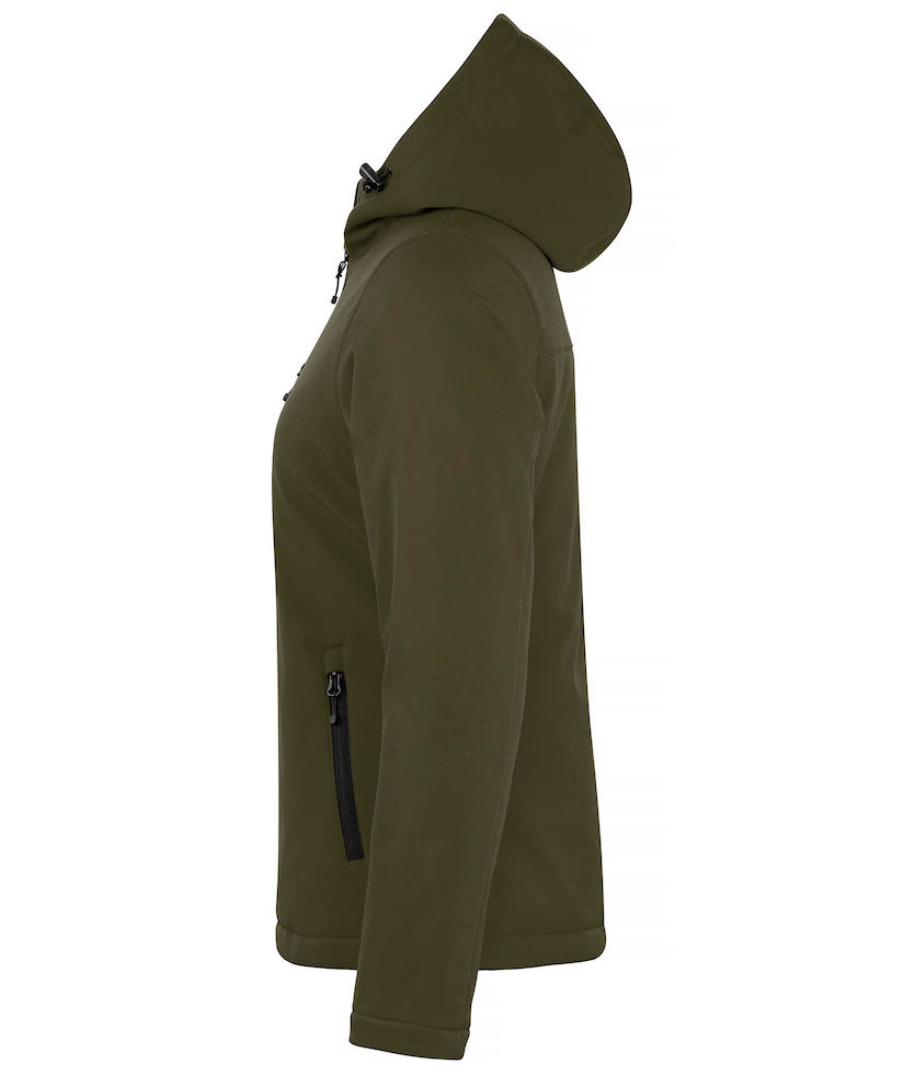 Clique lined women's softshell jacket, Fog Green, large image number 3