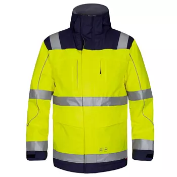 Engel parka shell jacket, Hi-vis Yellow/Marine