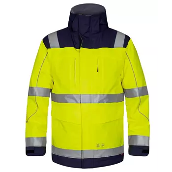 Engel parka shell jacket, Hi-vis Yellow/Marine