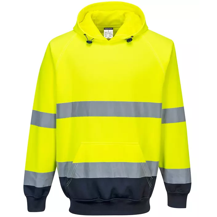 Portwest sweatshirt, Hi-Vis gul/marineblå, large image number 0