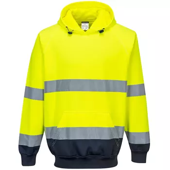 Portwest sweatshirt, Hi-Vis yellow/marine