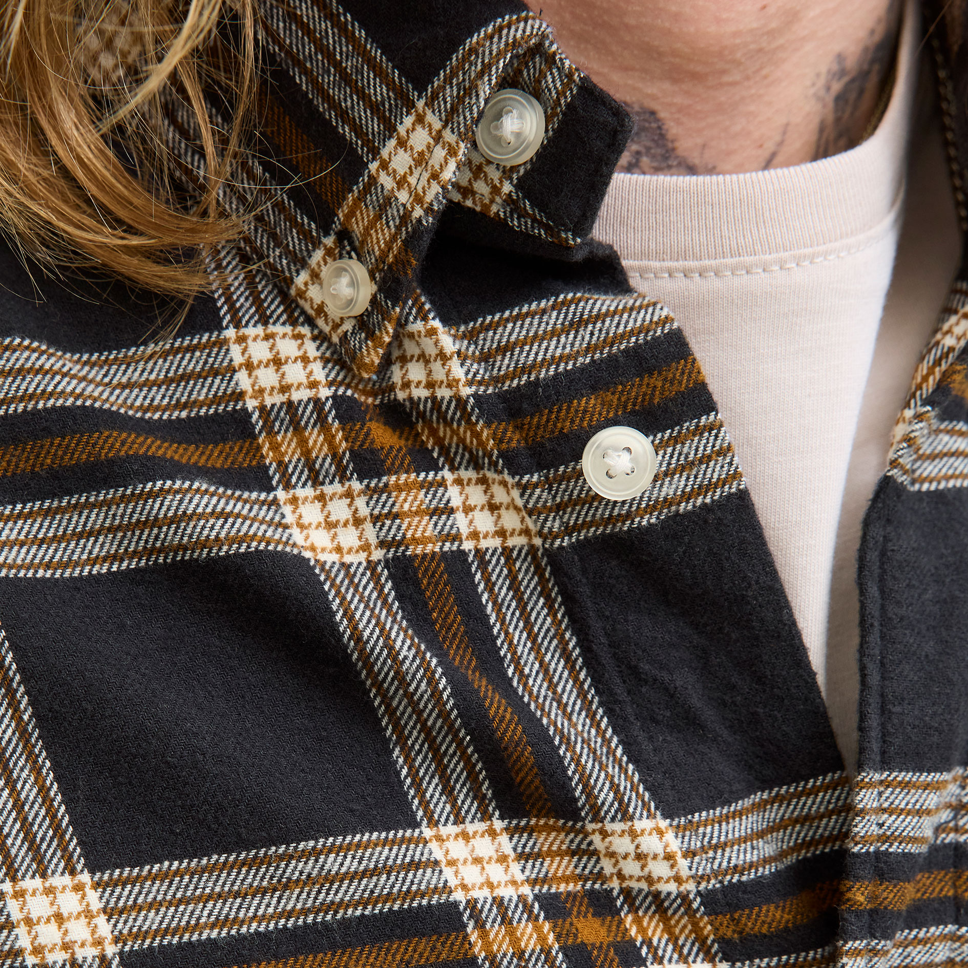 Jack & Jones JJECLASSIC flannel shirt, Black, large image number 4