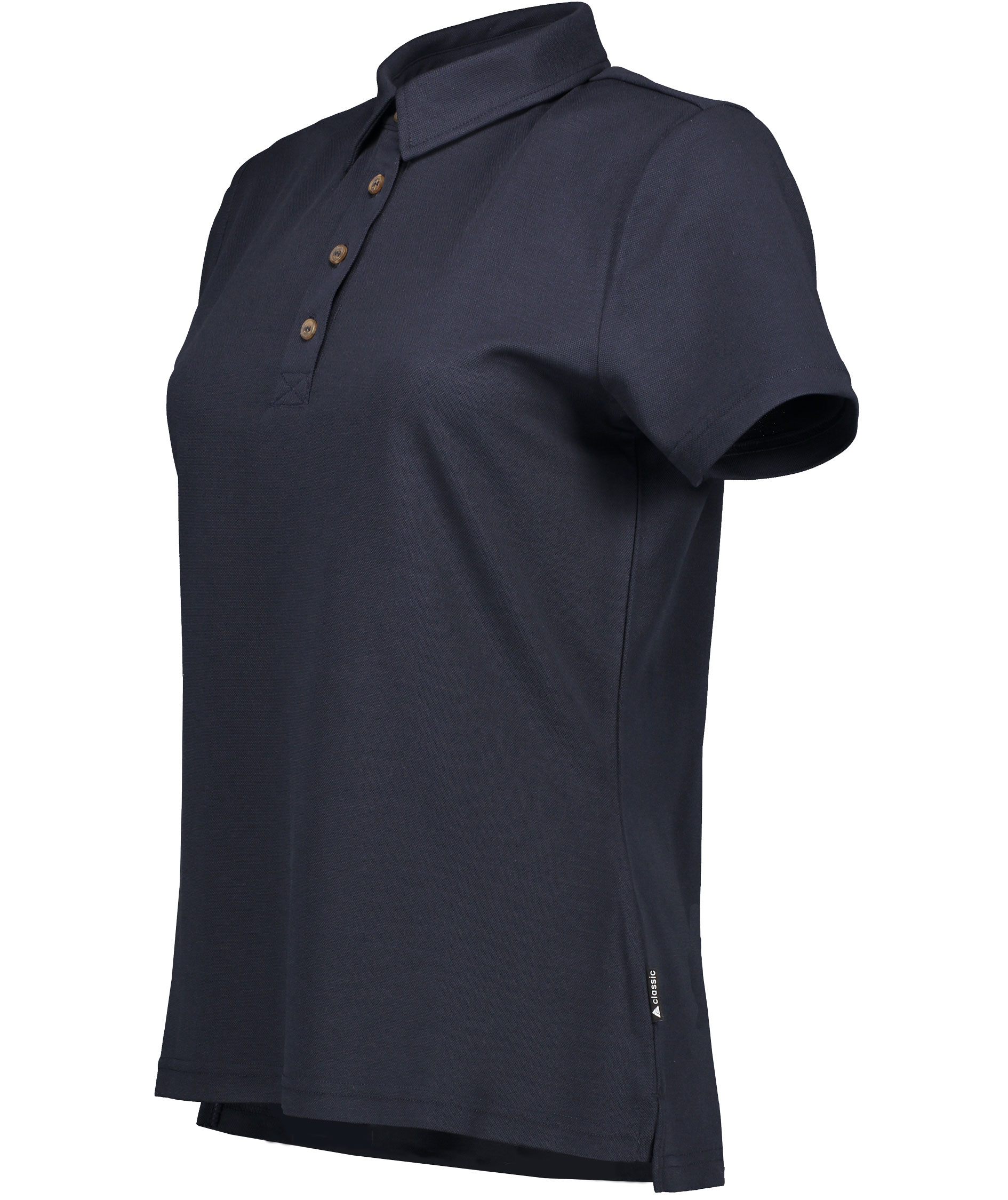 Pitch Stone Tech Wool dame polo T-shirt, Navy, large image number 2
