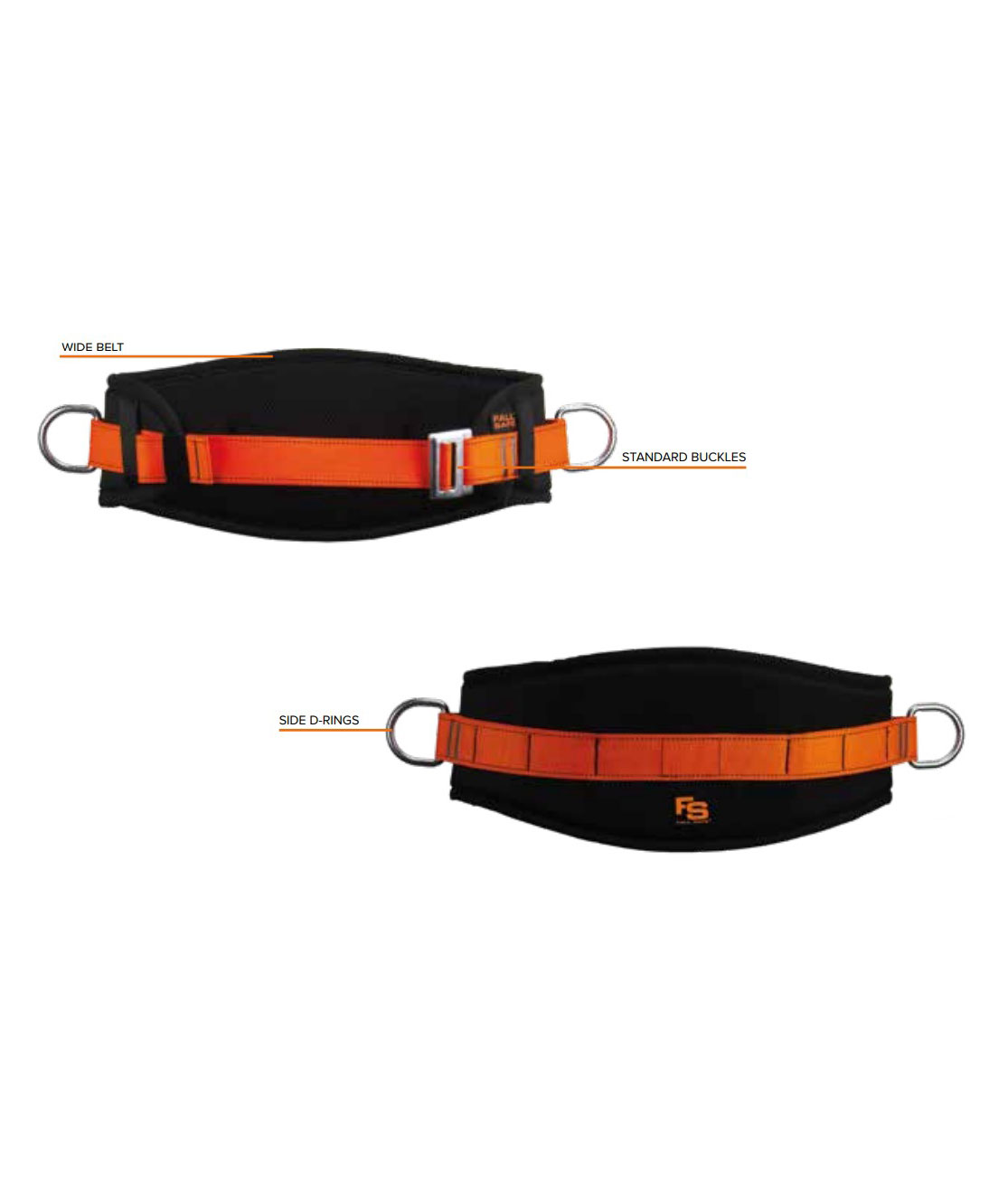 OS FallSafe BASIC 2 adjustable Lanyard rope with belt, Black, Black, large image number 4