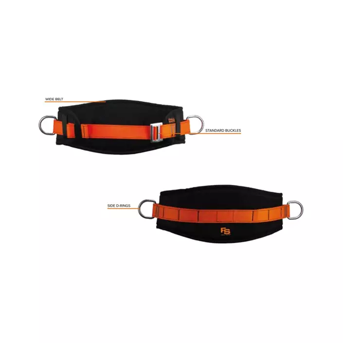 OS FallSafe BASIC 2 adjustable Lanyard rope with belt, Black, Black, large image number 4