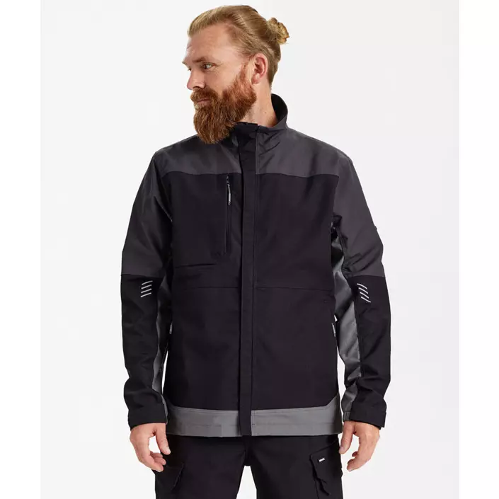 Engel Entire arbejdsjakke, Black/Anthracite Grey, large image number 1