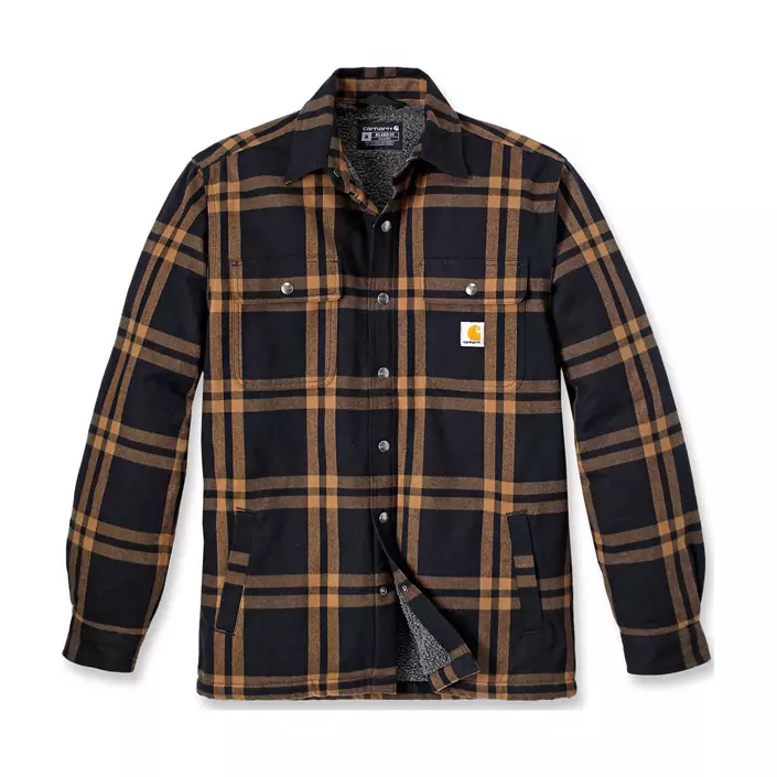 Carhartt flannell skjortjacka, Black, large image number 0