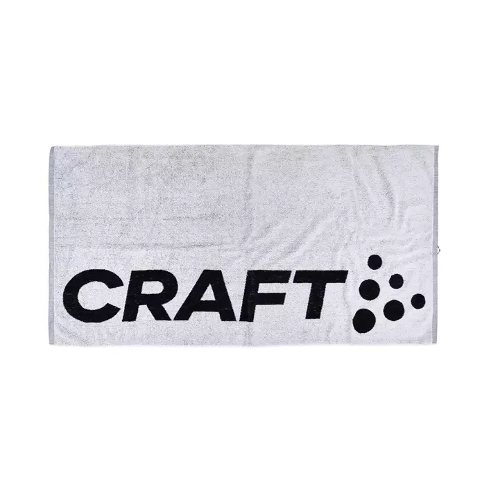 Craft bath towel, Black/White, Black/White, large image number 0