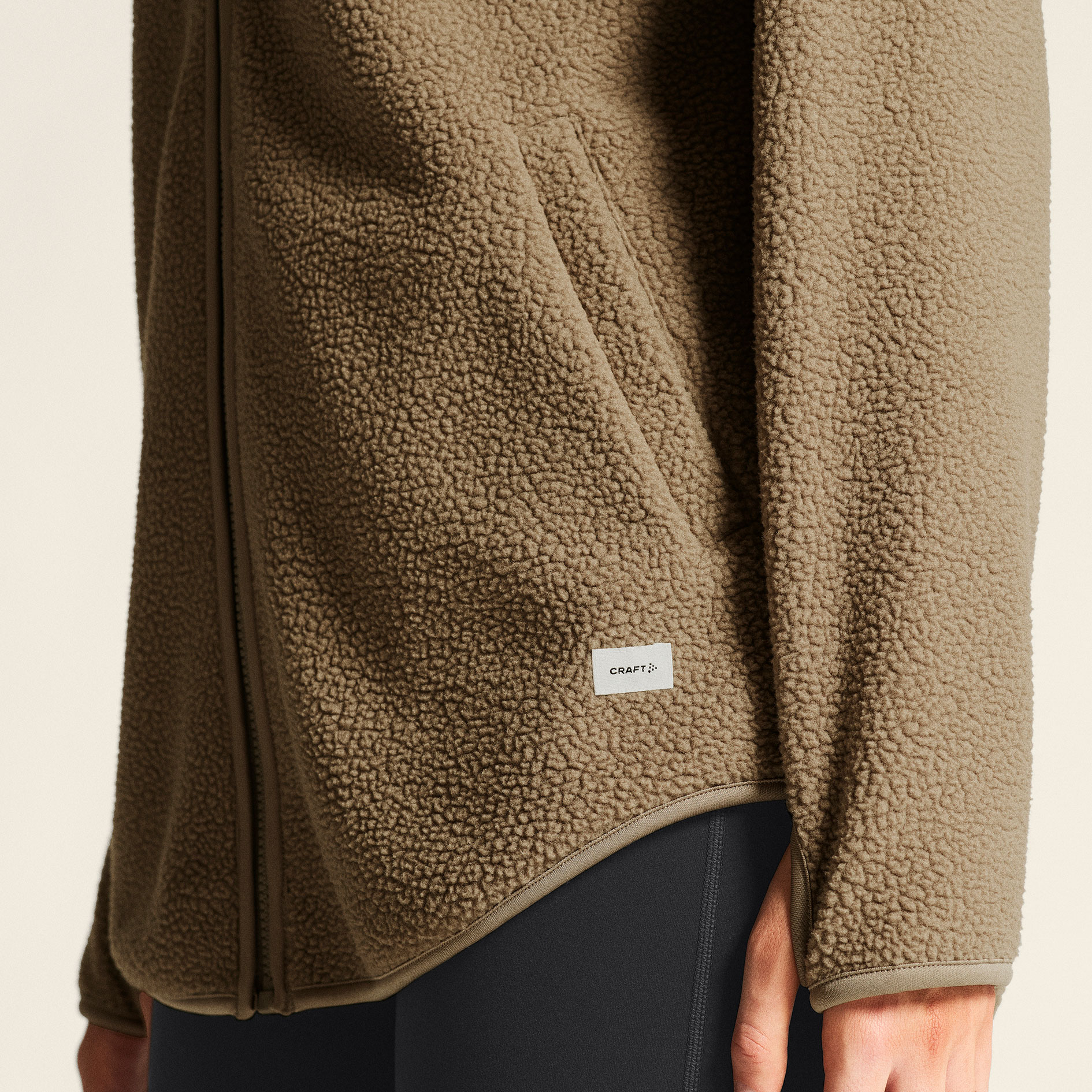 Craft Join women's pile fleece jacket, Taupe, large image number 7