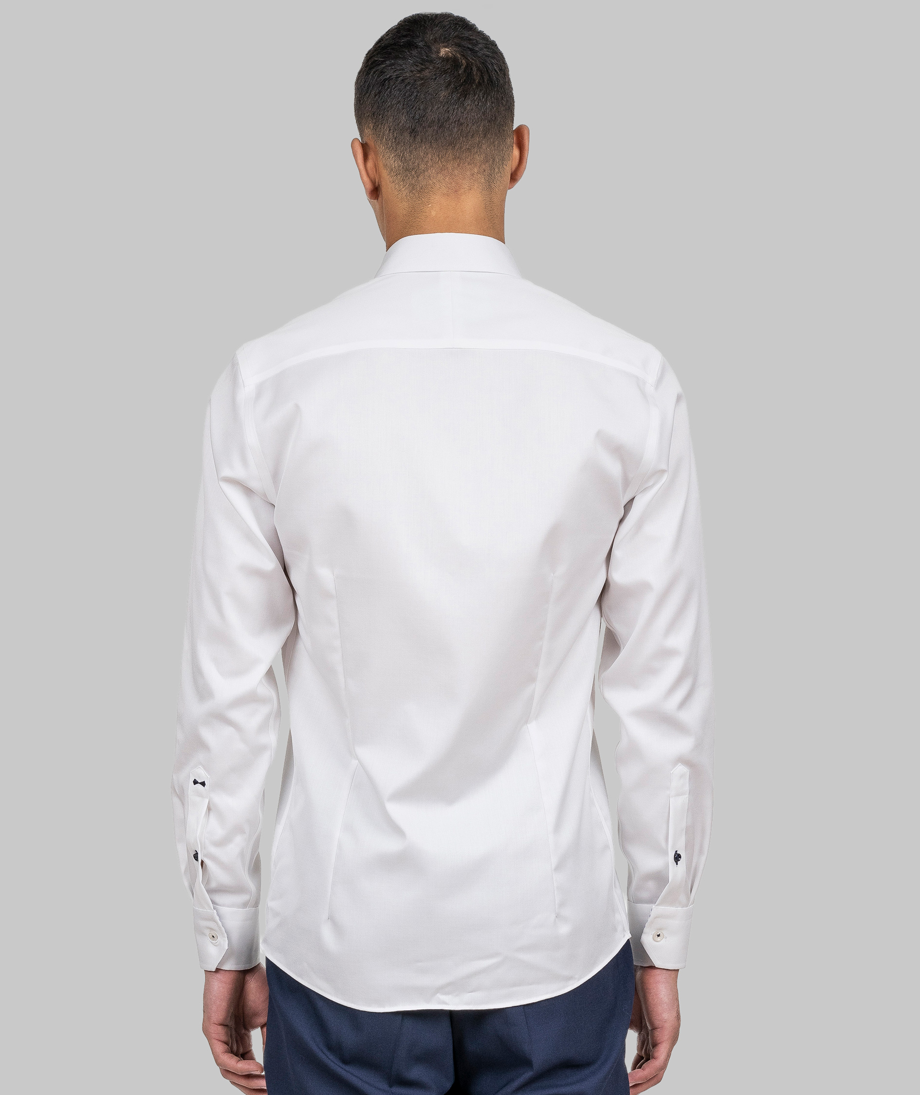 J. Harvest & Frost Twill Red Bow 122 slim fit shirt, White, large image number 3