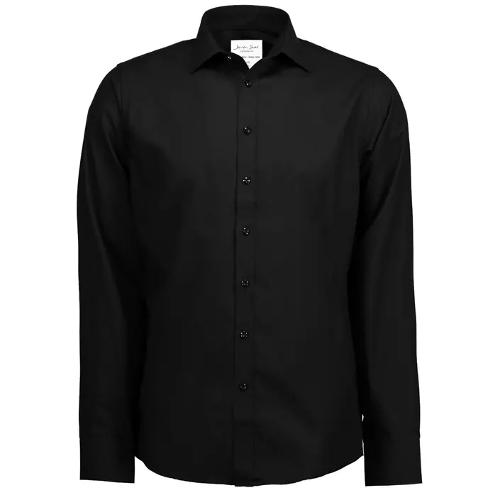 Seven Seas Fine Twill Slim fit shirt, Black, large image number 0