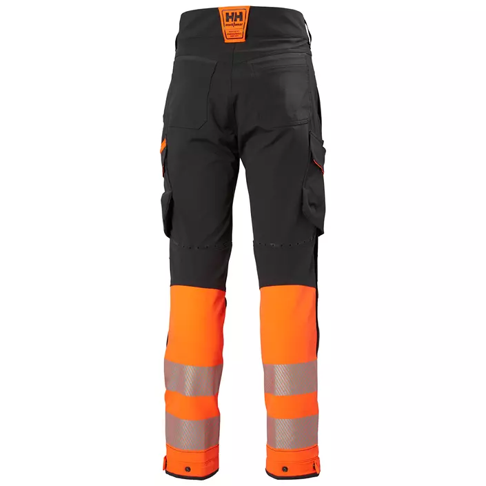 Helly Hansen ICU BRZ servicebyxa full stretch, Ebony/Hi-Vis Orange, large image number 3