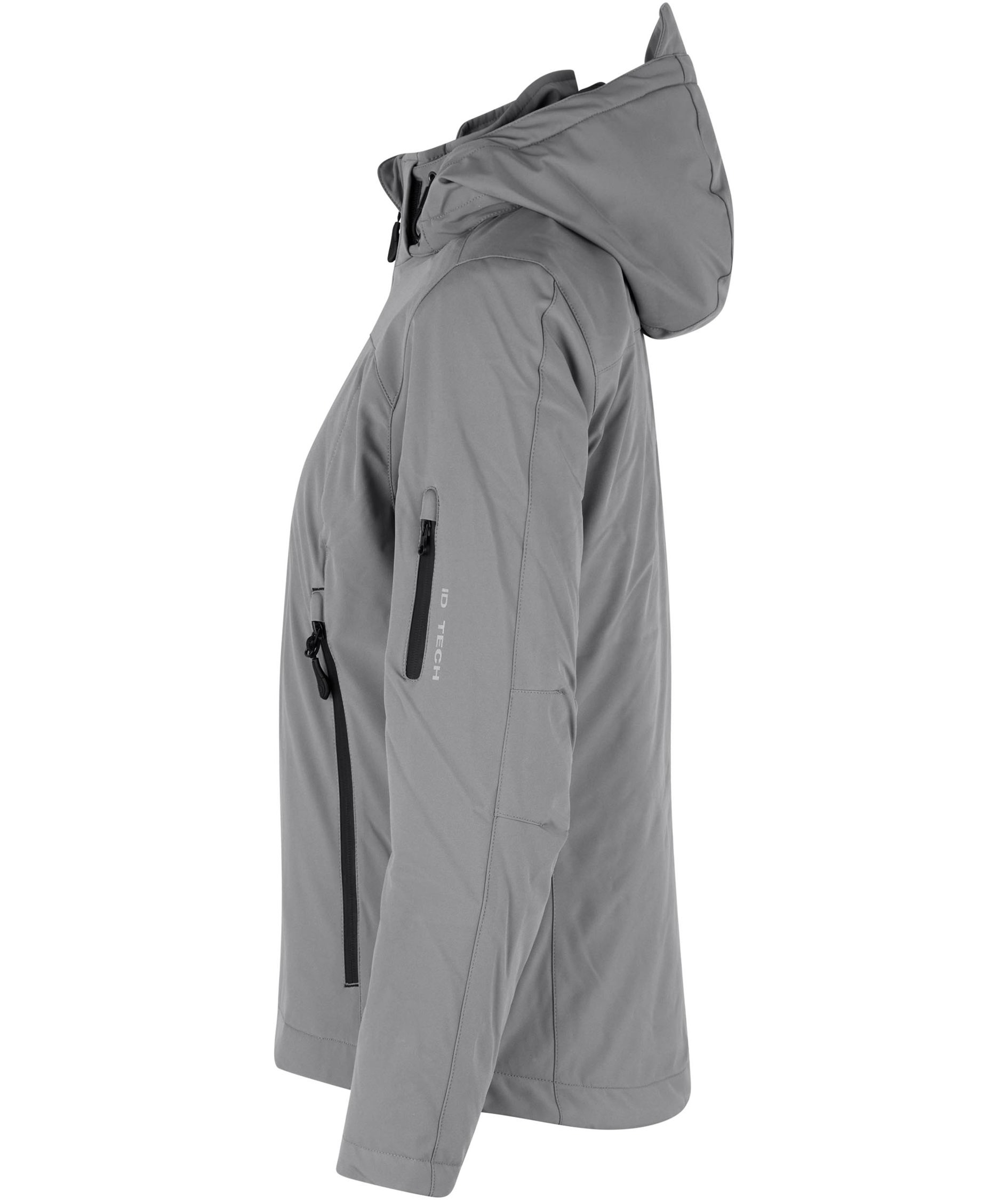 ID vinter dame softshelljakke, Gr&aring;, large image number 2