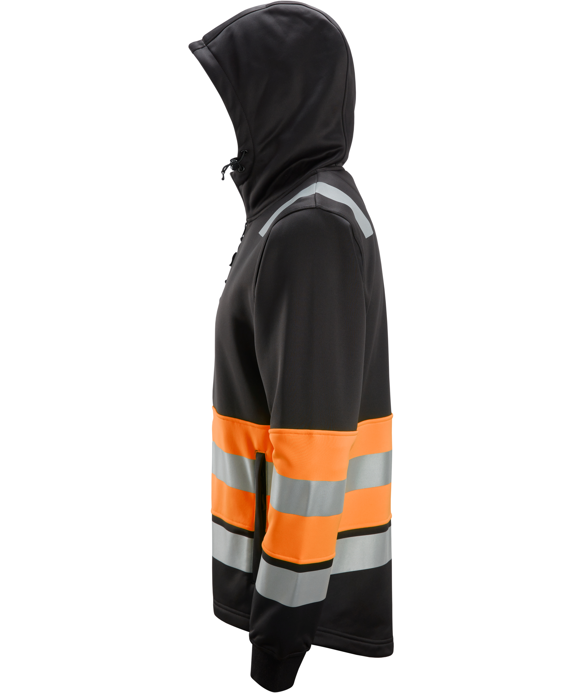 Snickers hoodie 8038, Svart/Hi-vis Orange, large image number 3