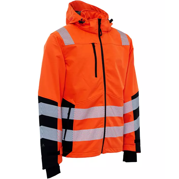 Elka Visible Xtreme softshell jacket, Hi-Vis Orange/Black, large image number 0