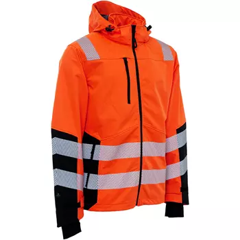 Elka Visible Xtreme softshell jacket, Hi-Vis Orange/Black