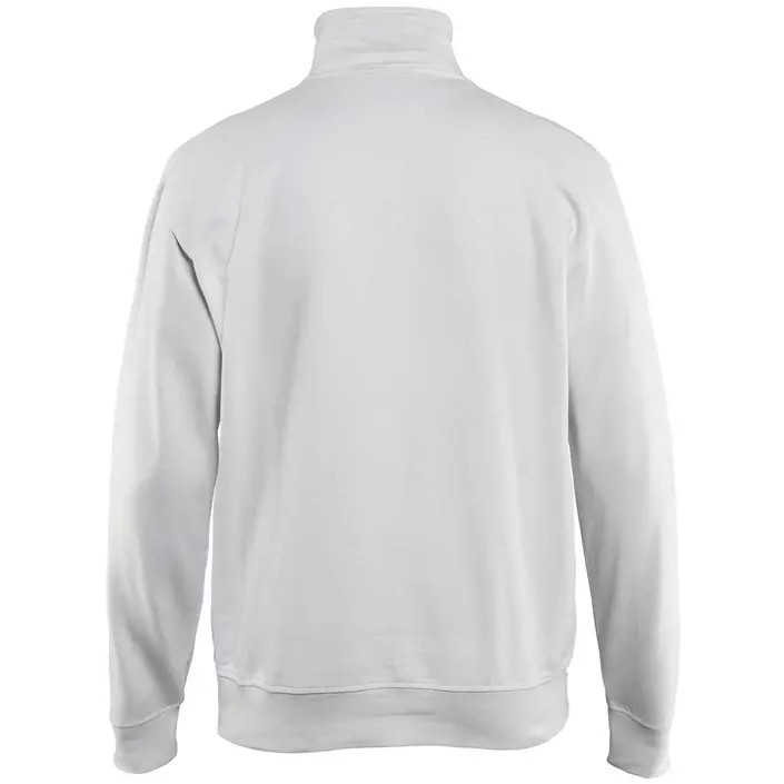 Blåkläder sweatshirt med kort lynlås, Hvid, large image number 1
