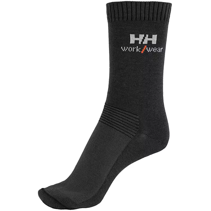 Helly Hansen Helsinki 2-pack sokker med merinoull, Svart/Mørkegrå, large image number 0