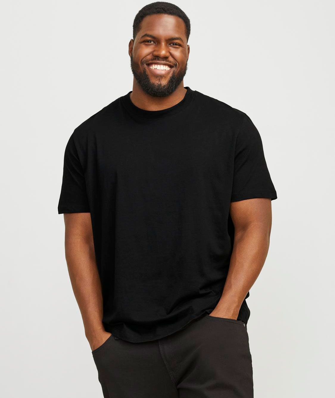 Jack & Jones Plus JJEBRADLEY T-shirt, Black