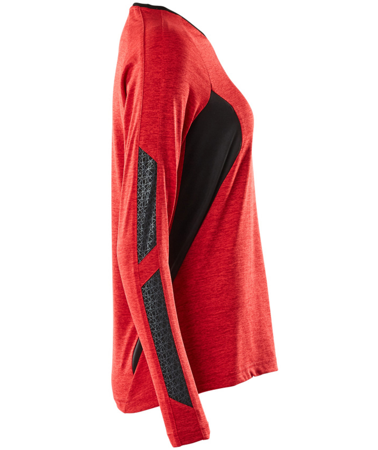 Mascot Accelerate Coolmax l&aring;ng&auml;rmad T-shirt dam, Signal r&ouml;d/svart, large image number 2