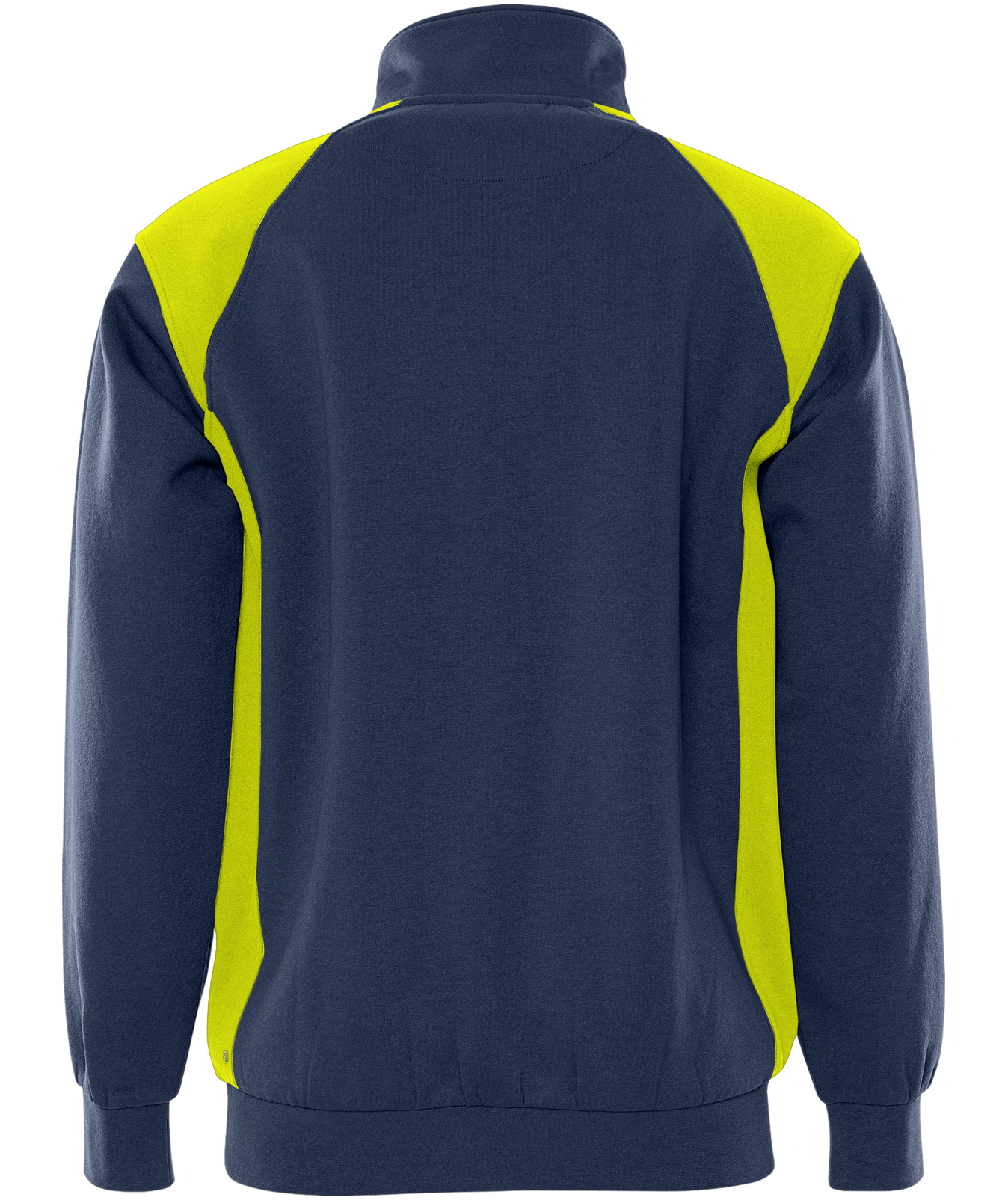 Fristads half zip sweatshirt 7048 GSM, Marine/Hi-Vis yellow, large image number 1