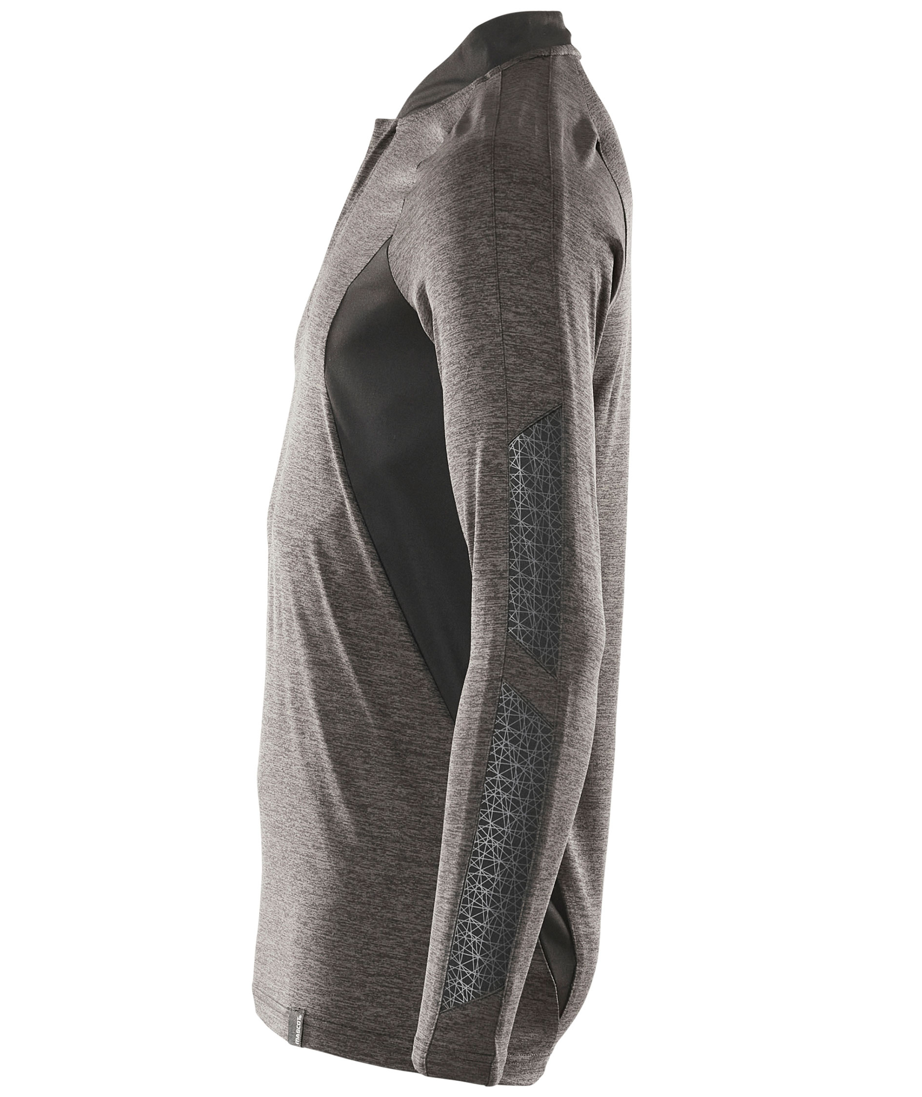 Mascot Accelerate Coolmax Langarm Poloshirt, Dunkel Anthrazit/Schwarz, large image number 3