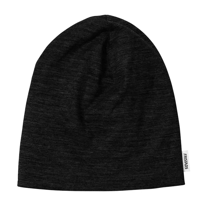 Fristads strikhue 9169 med merinould, Sort, Sort, large image number 0