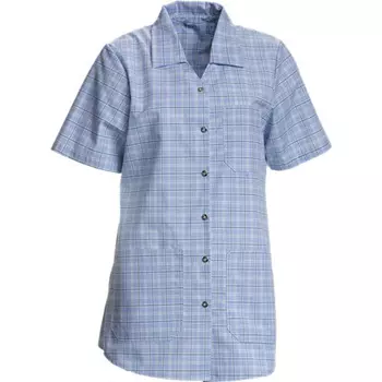 Nybo Workwear So-Easy kortermet dameskjorte, Lyseblå/Hvit