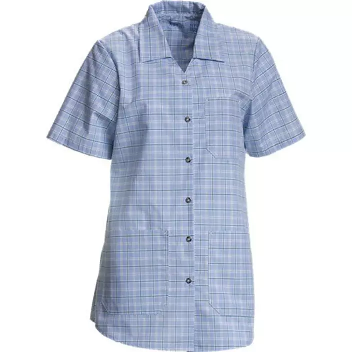 Nybo Workwear So-Easy kortermet dameskjorte, Lyseblå/Hvit, large image number 0