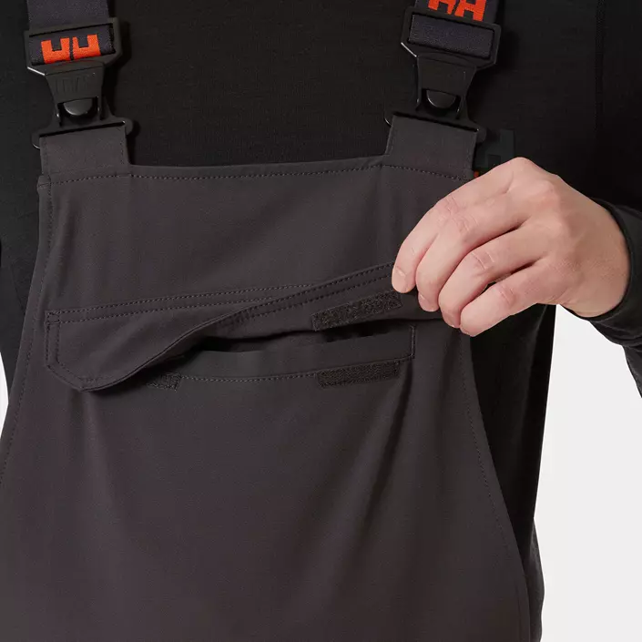 Helly Hansen Alna 4X hängselbyxa full stretch, Varsel Orange/Ebony, large image number 5