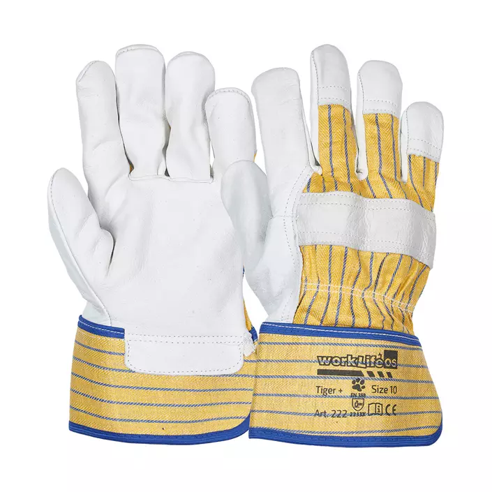 OS Tiger plus gloves, Blue/White/Yellow, large image number 0