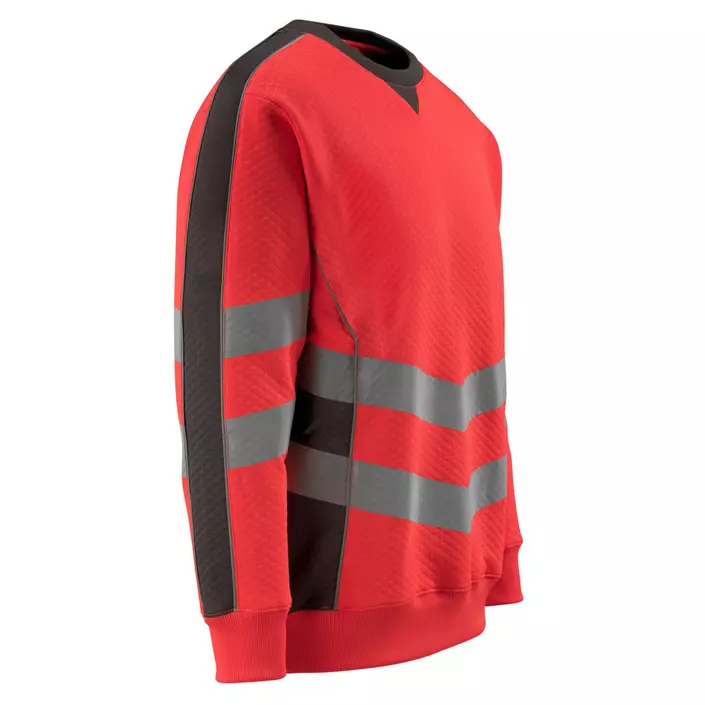 Mascot Safe Supreme Wigton collegetröja/sweatshirt, Hi-vis röd/Mörk antracit, large image number 3