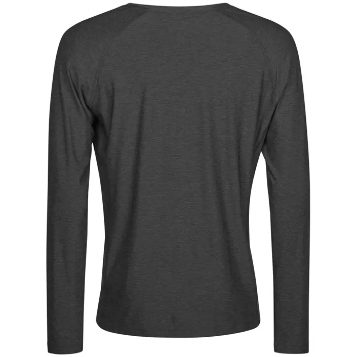 Tee Jays langermet Cooldry T-skjorte, Svart melange, large image number 1