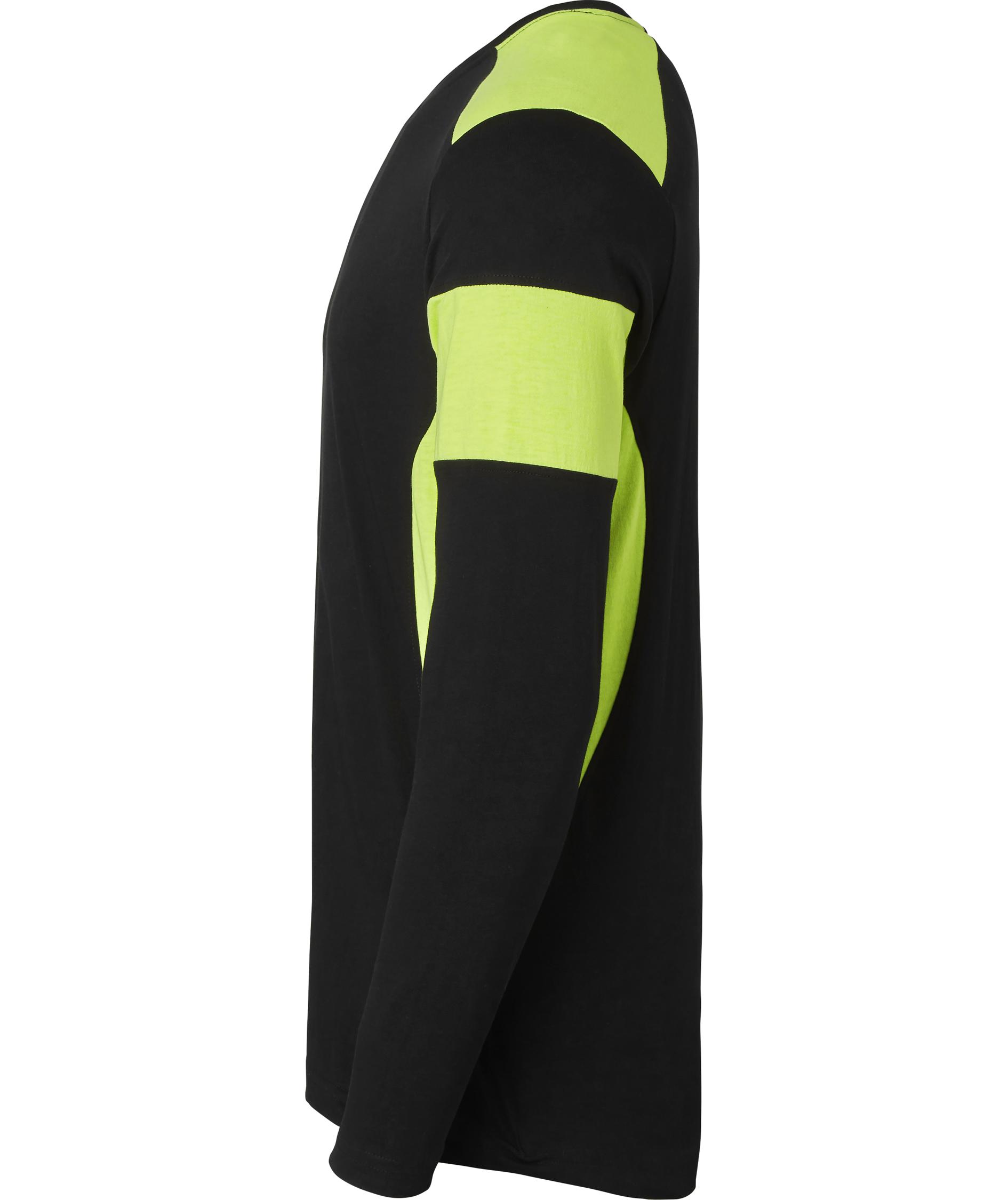 Top Swede long-sleeved T-shirt 212, Black/Hi-Vis Yellow, large image number 3