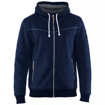 Blåkläder hoodie med piléfoder, Marinblå