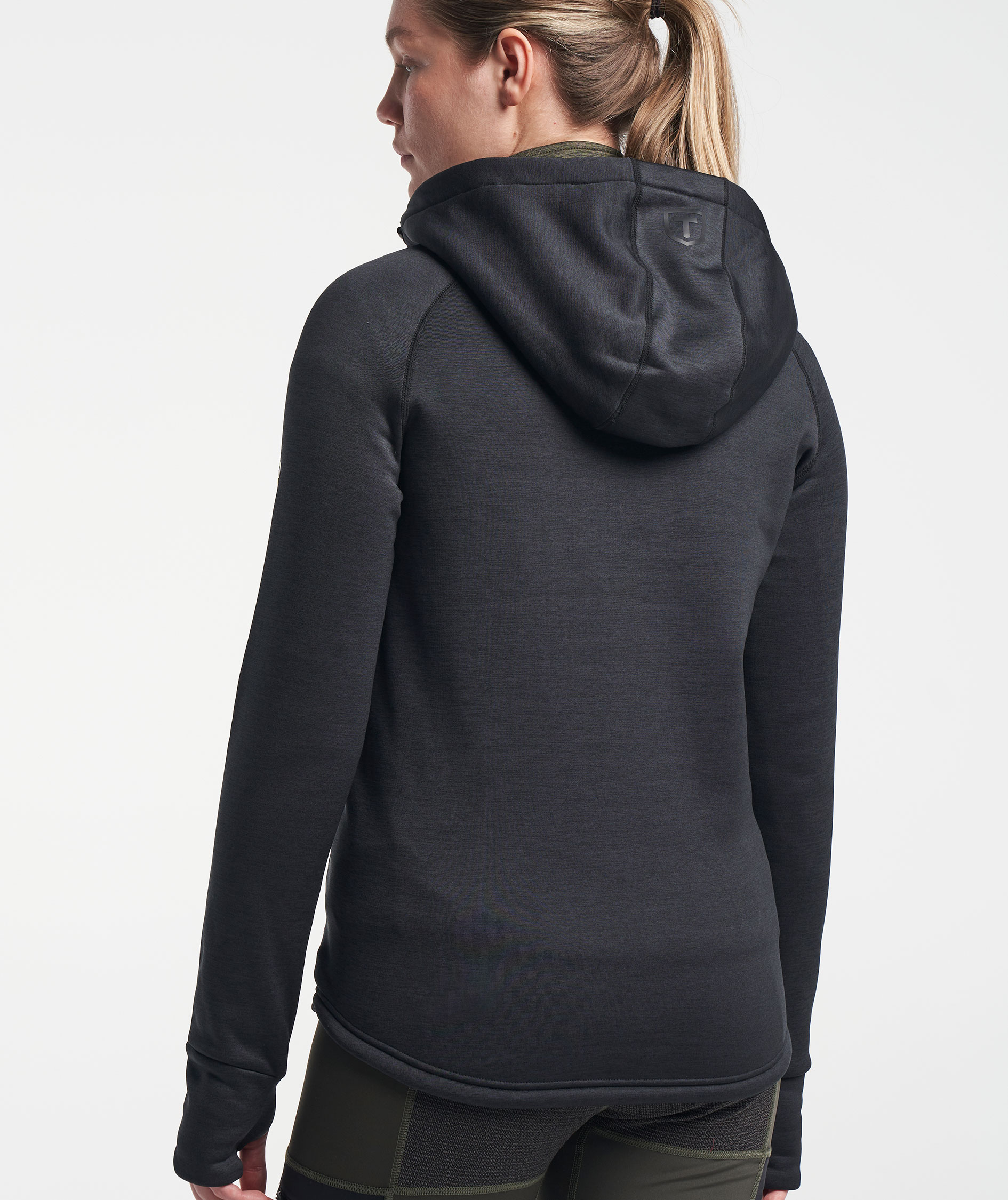 Tenson TXlite women's hoodie with full zipper, Black, large image number 8