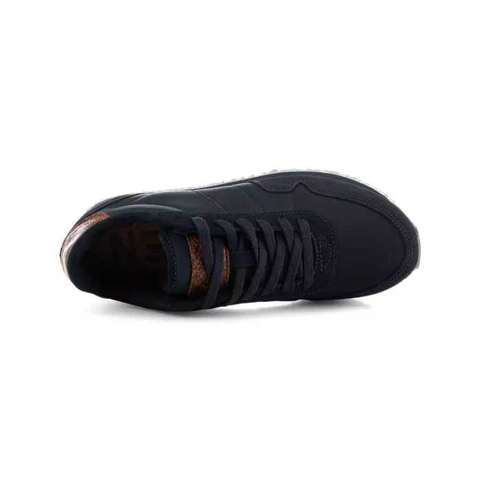 Woden Nora III Leather dame sneakers, Dark navy, large image number 3