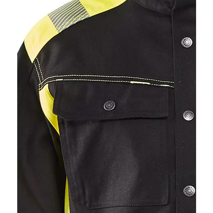 Blåkläder work jacket, Black/Hi-Vis Yellow, large image number 2